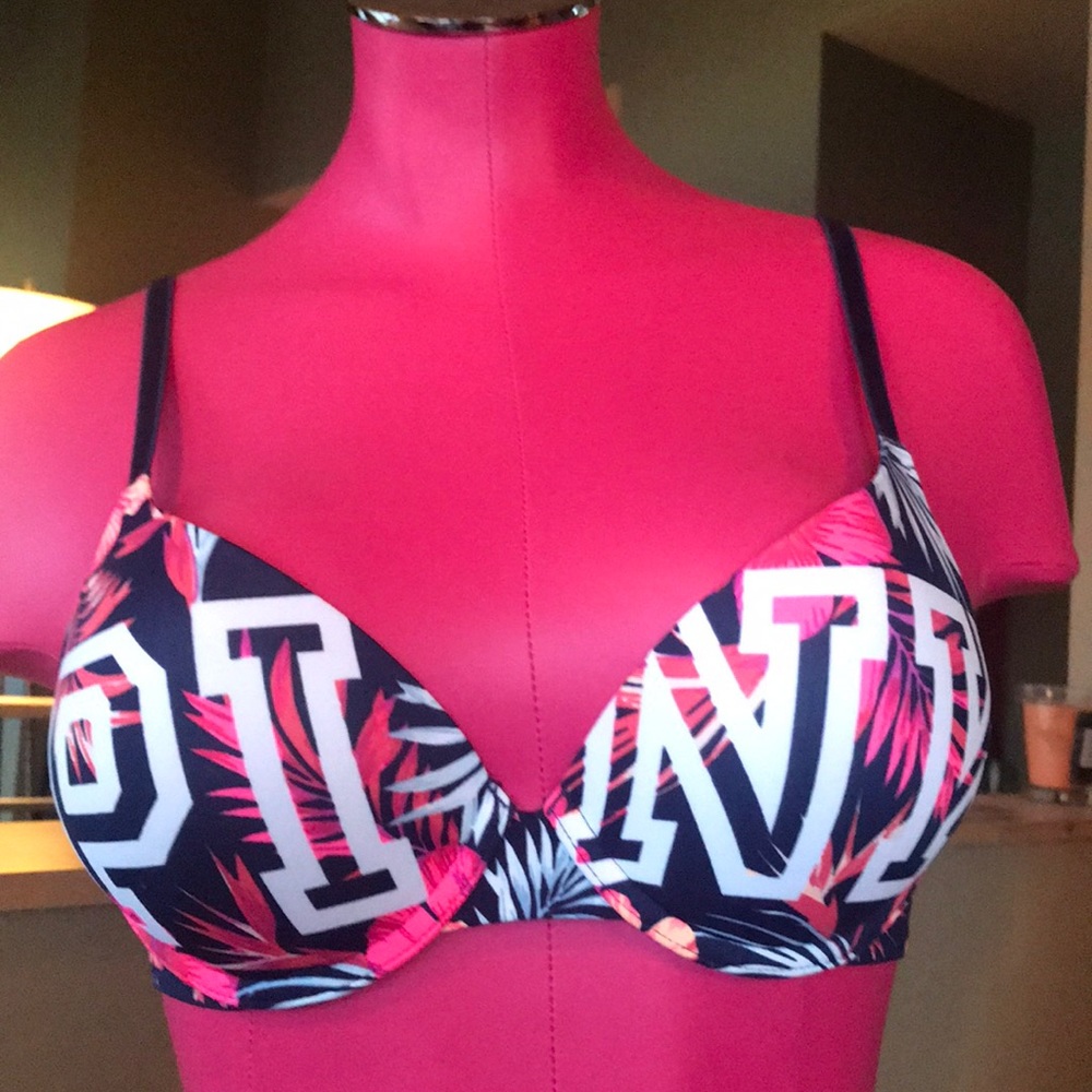 Pink padded bra
